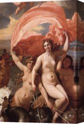 Nicolas Poussin Canvas Paintings - The Triumph of Neptune [detail 1] by Nicolas Poussin